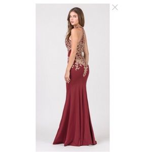 Eureka - Embroidered Mermaid Gown